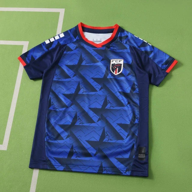 Cape Verde 2026 World Cup Kids Football Blue Jersey Kit – Detailed View
