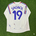 France 2006 World Cup Final Long Sleeve White Retro Kit – Willy Sagnol – Back View