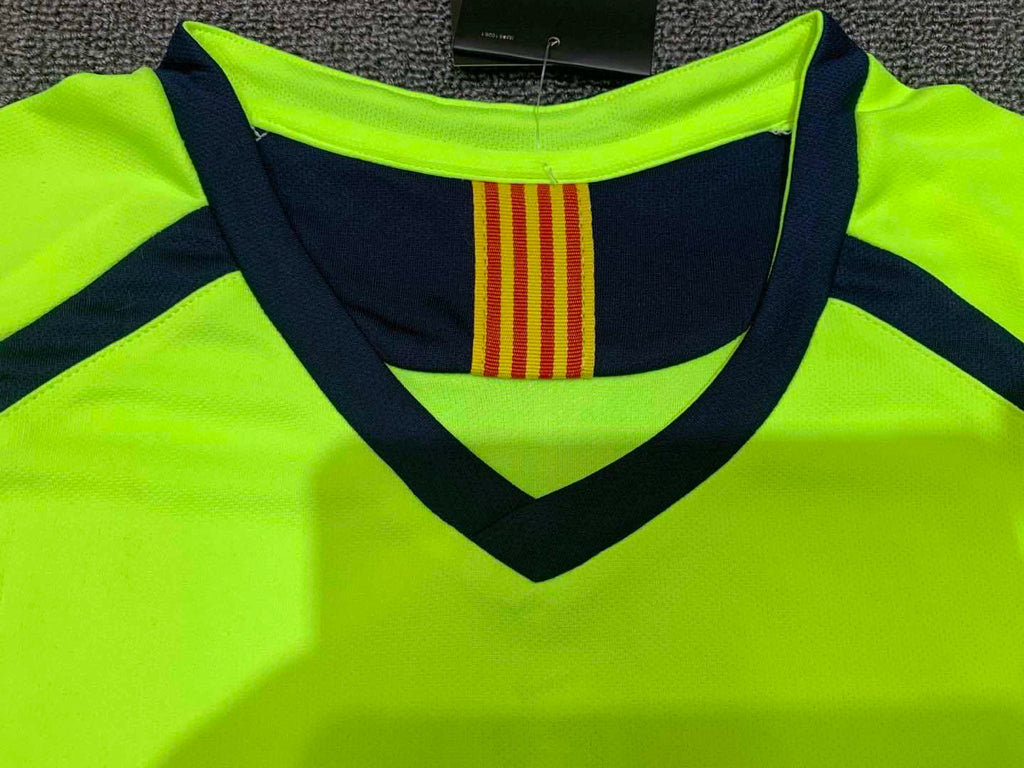 FC Barcelona 2005-2006 Season Away Retro Long Sleeve Football Jersey Trikot Maillot V3