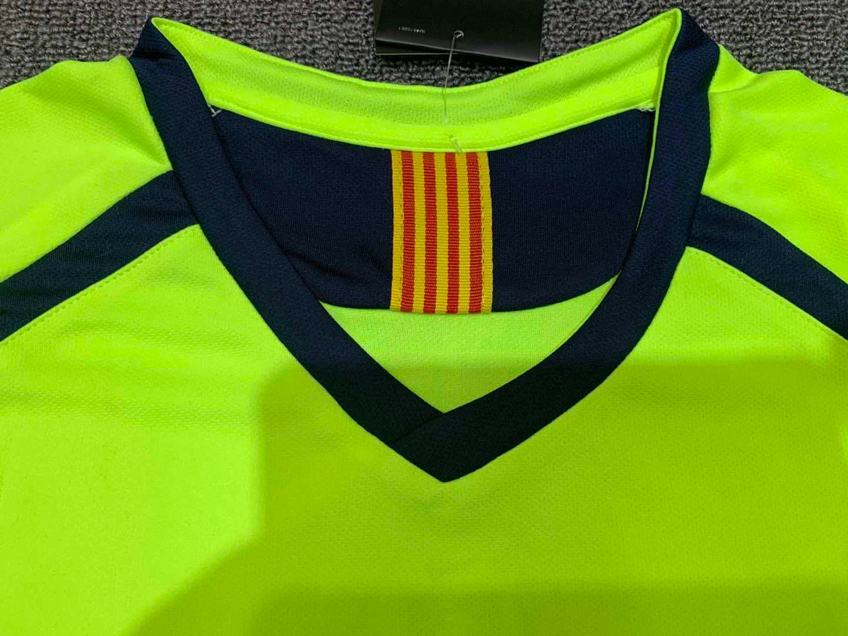 FC Barcelona 2005-2006 Season Away Retro Long Sleeve Football Jersey Trikot Maillot V3