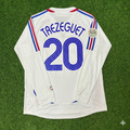 France 2006 World Cup Final Long Sleeve White Retro Kit – David Trezeguet – Back View