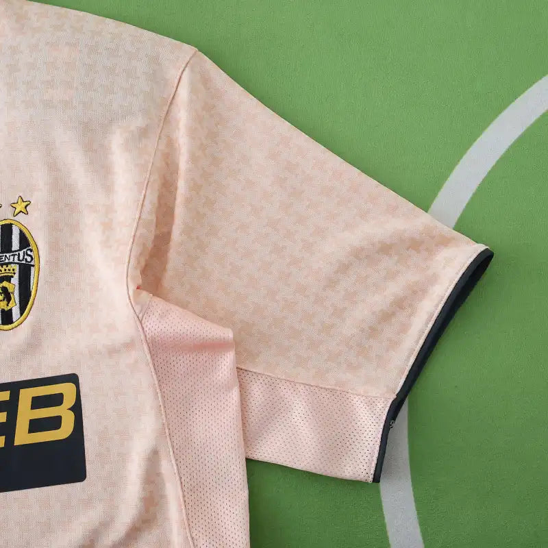 Juventus FC 03/04 Season Away Light Peach Retro Jersey – Detailed View