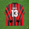 1993 Filippo Galli #13 AC Milan 1994 Home Long Sleeve Retro Football Jersey – Back View