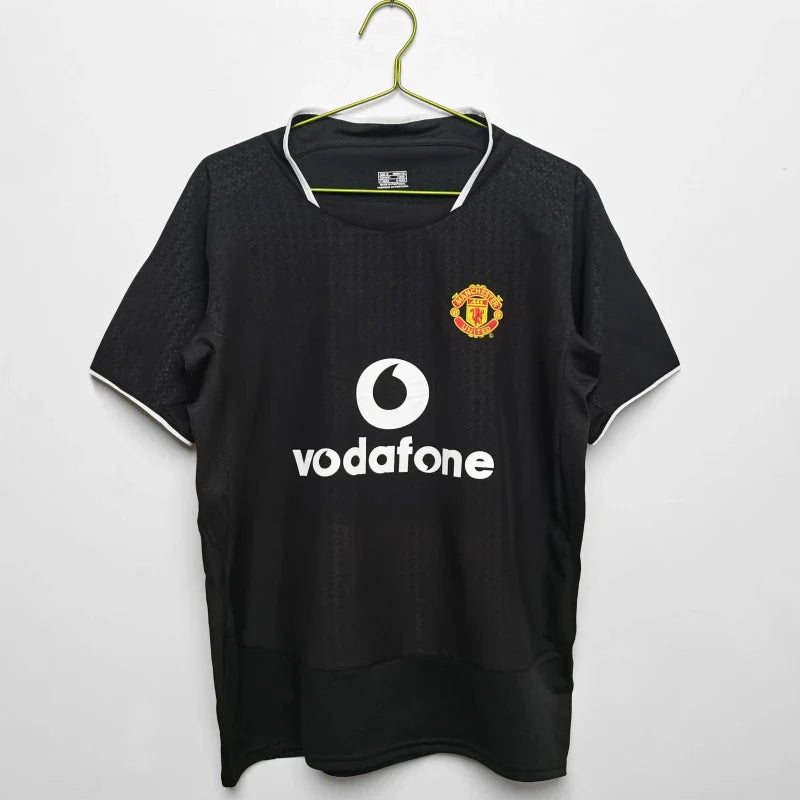 2003/04 Manchester United Away Black Retro Fan Version Jersey – Back View