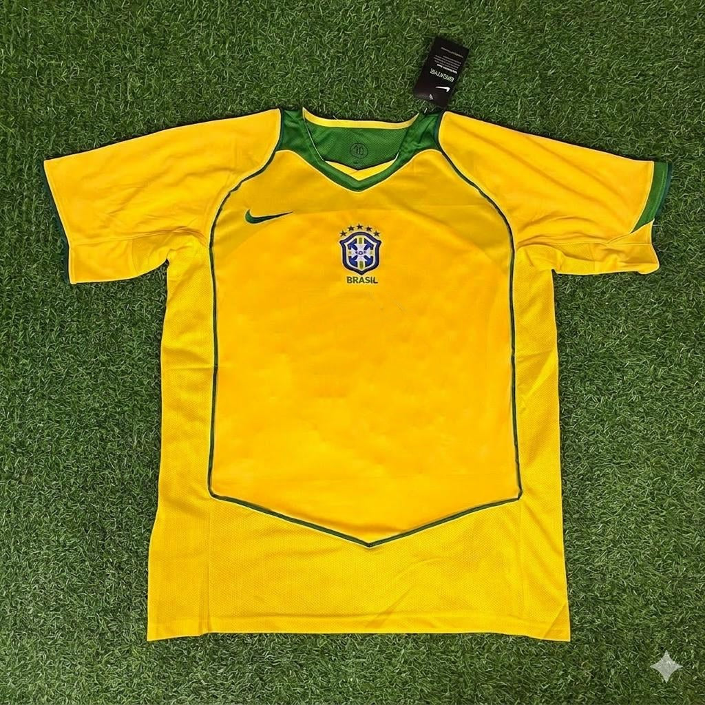 2004 Brazil 2006 Retro Football Jersey – Detailed View
