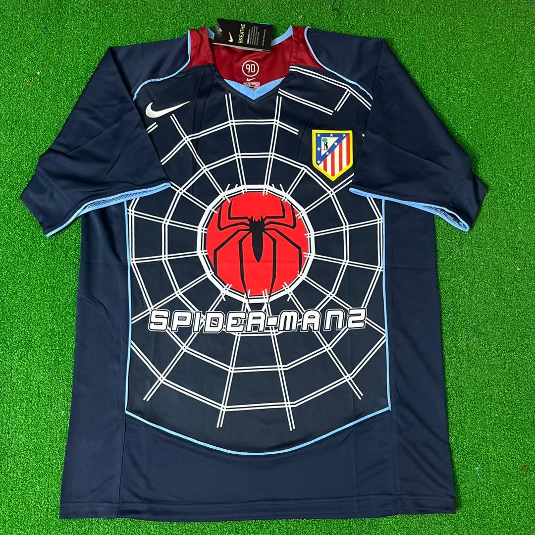 Antoine Griezmann #7 Atletico Madrid SpiderMan Retro Football Jersey – Front View