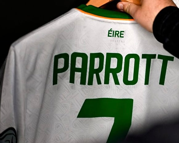 Ireland Troy Parrott World Cup Football Jersey – Back View