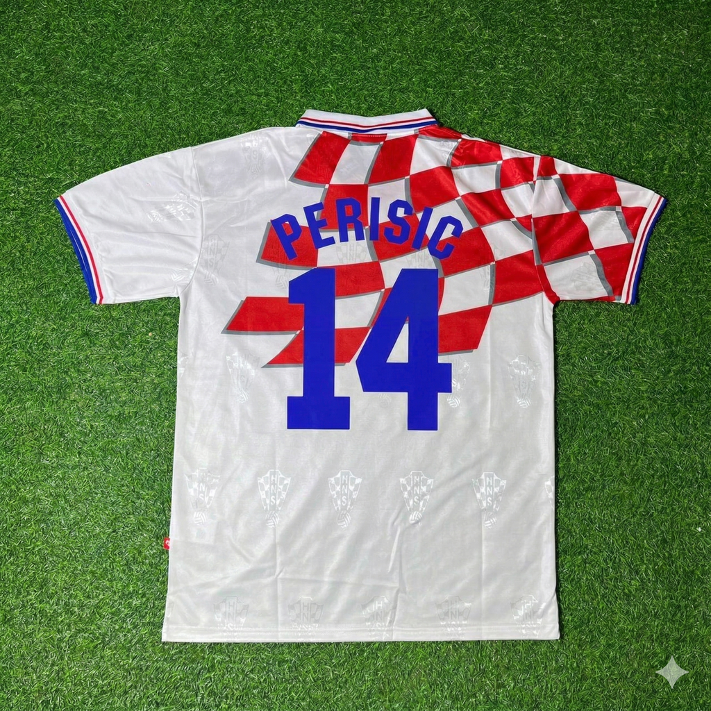 Croatia Retro Football Jersey – Ivan Perisic – Back View