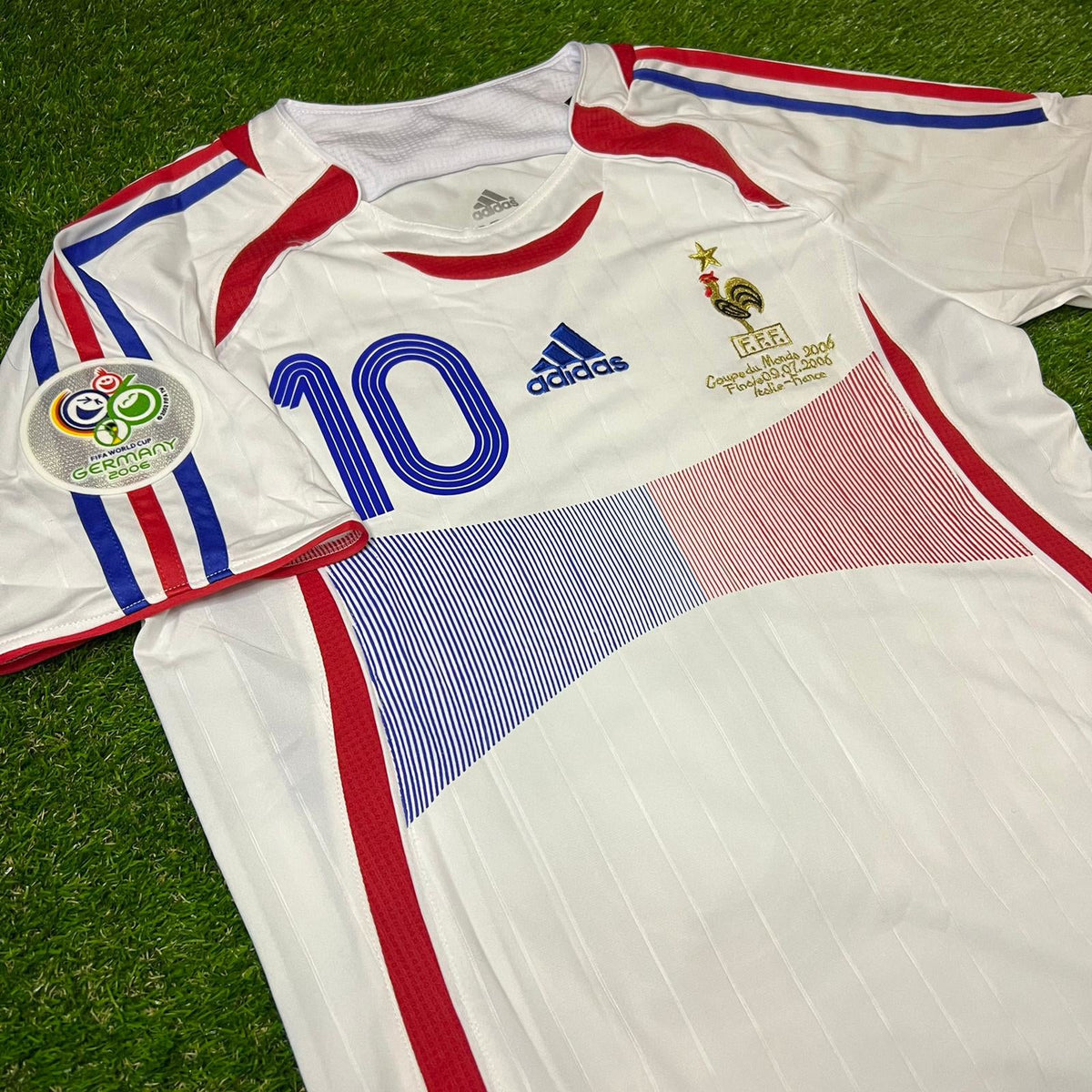 Zinedine Zidane France 2006 World Cup Final White Retro Kit – | | – 4
