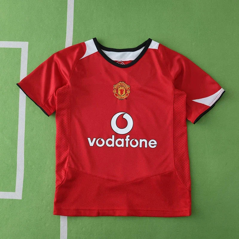 2005/06 Manchester United Home Retro Kids Football Jersey – Detailed View
