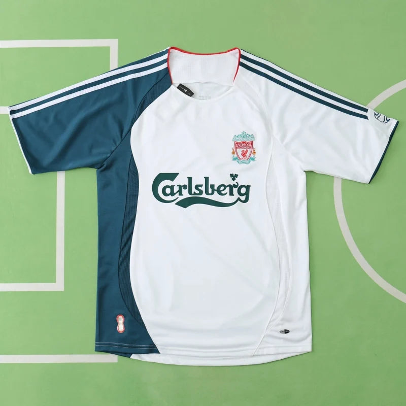 2006 Liverpool 2008 Retro Away White Retro Football Jersey – 7