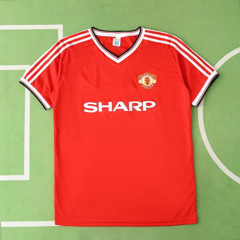 Manchester United F.C 1984 Season Home Red Retro Jersey – Back View