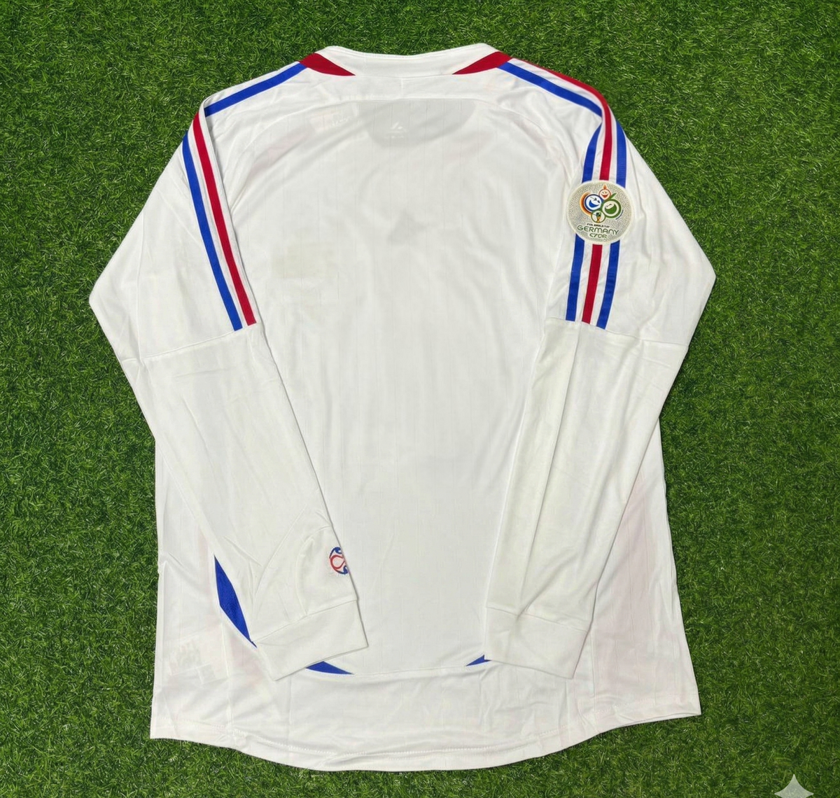 France 2006 World Cup Final Long Sleeve White Retro Kit – Front View