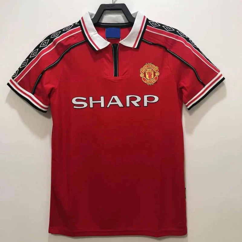 1998 Manchester United Retro 99 Retro Football Jersey Knitwear – Back View