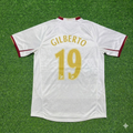Arsenal 2004 2005 Away Retro White Jersey – Gilberto Silva #19 – Back View