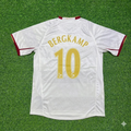 Arsenal 2004 2005 Away Retro White Jersey – Dennis Bergkamp #10 – Back View
