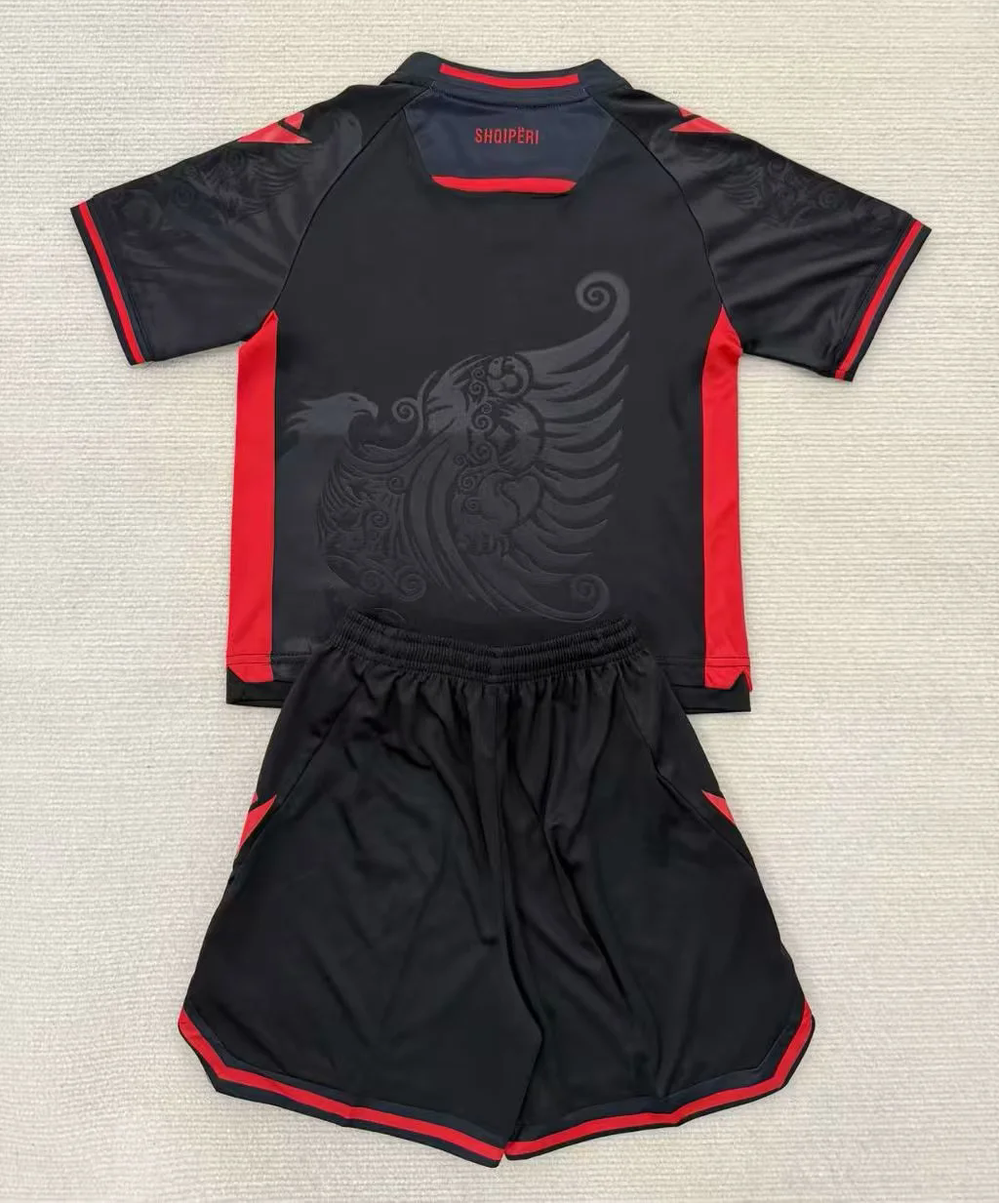 Albania 2025-26 Home Kid Jersey – Back View