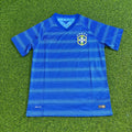 2014 Brazil Blue Retro Football Jersey – Back View