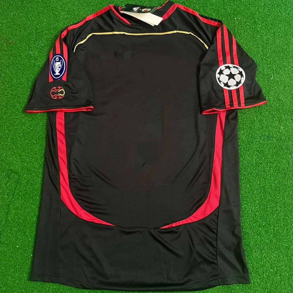 2006/07 AC Milan Black Retro Football Jersey – Front View