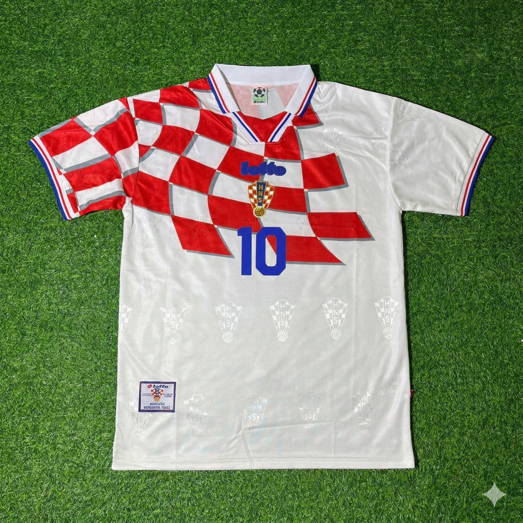 Croatia 1998 World Cup Retro Football Jersey – Zvonimir Boban – Front View