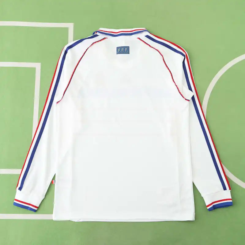 1998 France World Cup Season Away White Retro Football Jersey – Front View