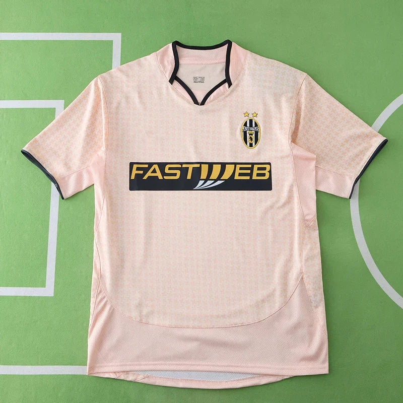 Juventus FC 03/04 Season Away Light Peach Retro Jersey – Back View