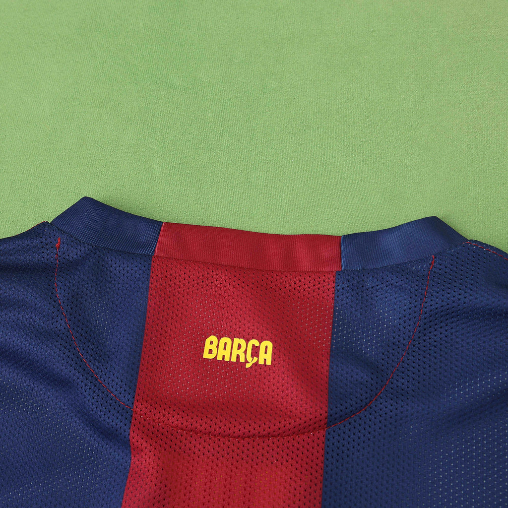 FC Barcelona 2014-2015 Season Home Long Sleeve Retro Football Jersey Trikot Maillot V4