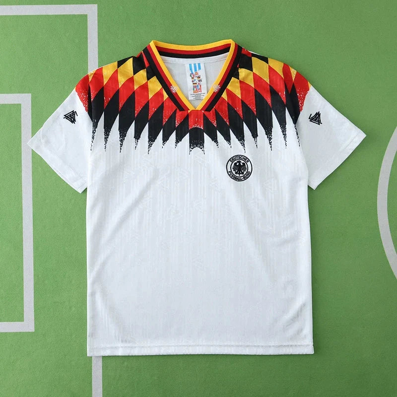 1994 Germany Deutschland Home Retro Kids Football Jersey – Detailed View