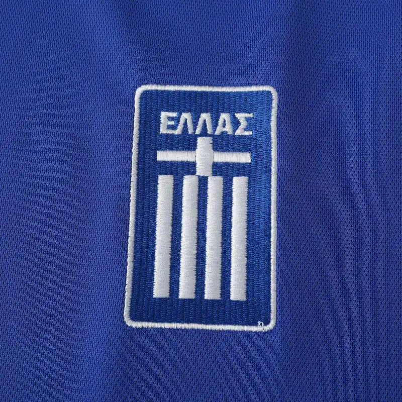 Greece EURO 2004 Final Blue Retro Home Kit Jersey – 5