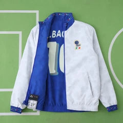 Italy 1994 Retro Both Sides Baggio Football Windbreaker Windjacke – Back View