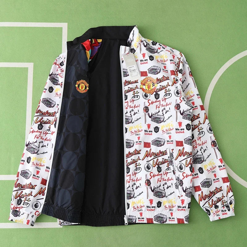 Manchester United F.C. Double Sides Windbreaker - Reversible Jacket – Back View