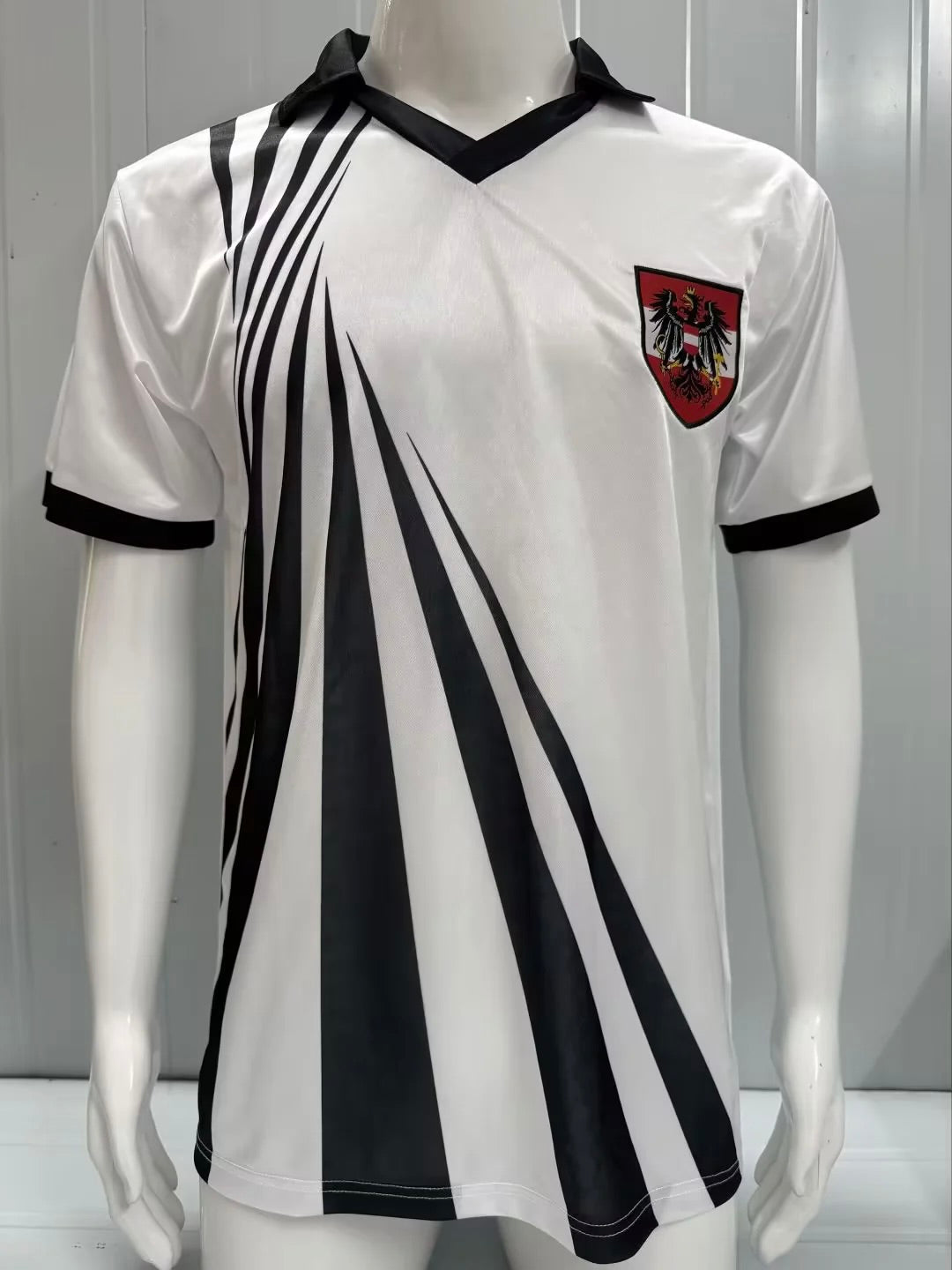 1990 Austria World Cup White Retro Football Jersey – Back View