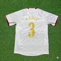 2004 Ashley Cole #3 Arsenal 2005 Away Retro White Football Jersey – Back View