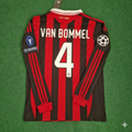 Milan 2009 2011 Retro Long Sleeve Jersey – Mark van Bommel – Back View