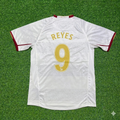 2004 Jose Antonio Reyes #9 Arsenal 2005 Away Retro White Football Jersey – Back View