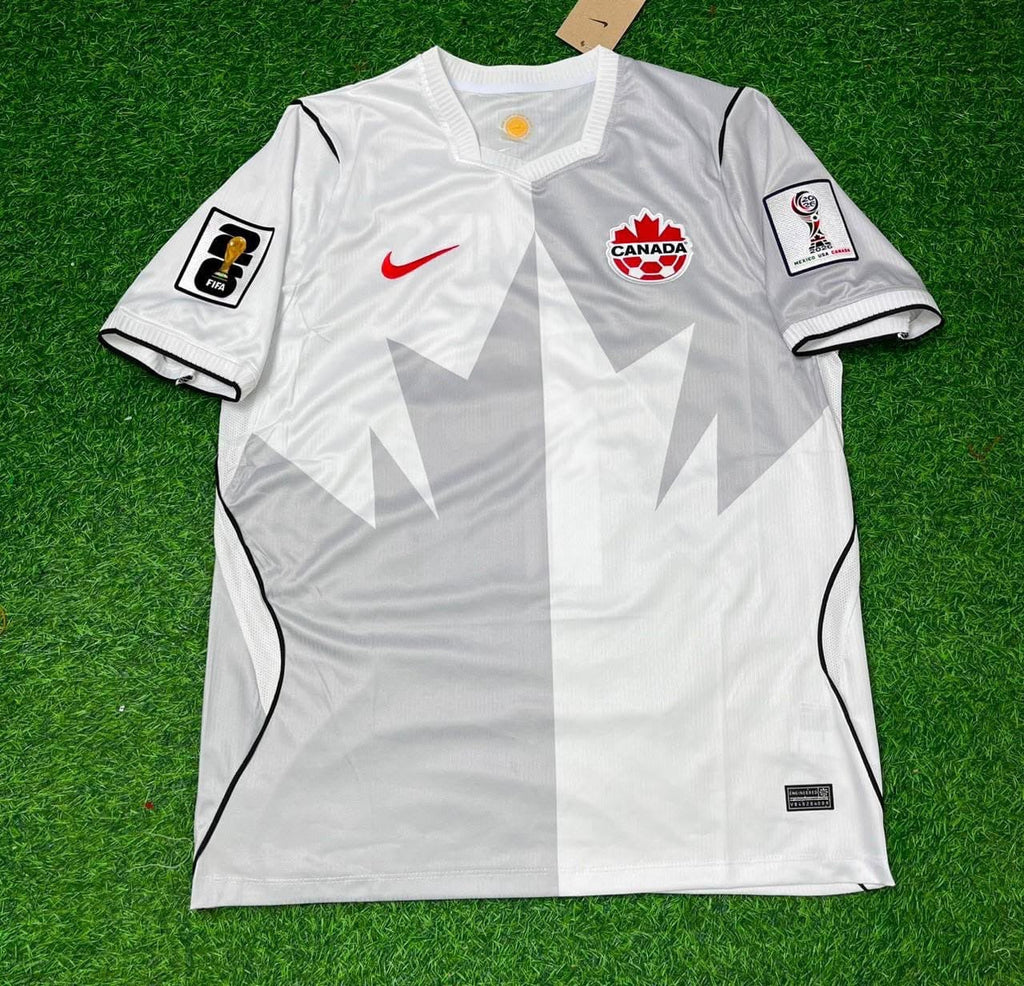 2026 Canada World Cup Jonathan David #10 Away White Football Jersey – Front View