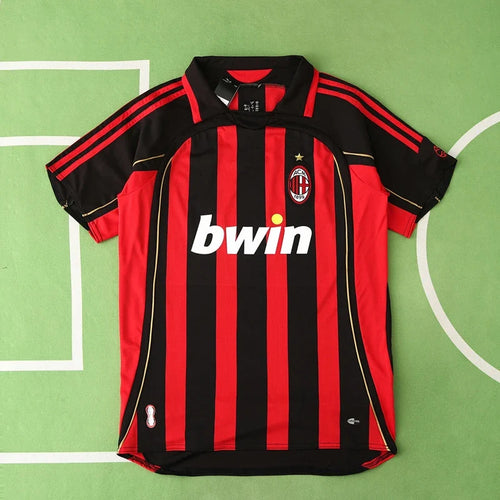 A.C.Milan 06/07 Season Red Away Retro Jersey – Back View