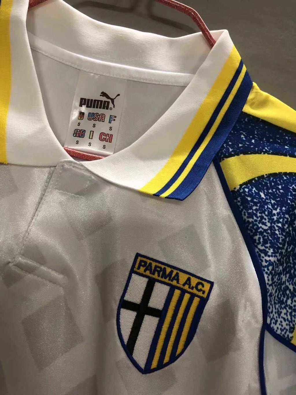 Parma Calcio 1995-1997 Season Home Football Retro Jersey Trikot Maillot V3