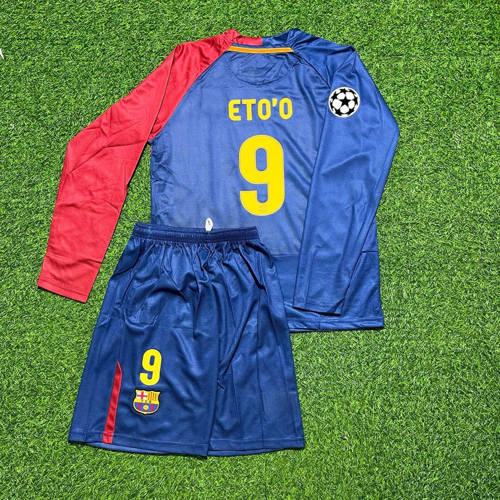 Barcelona 2009 Champions League Final Kids Retro Jersey – Samuel Eto'o #9 – Back View
