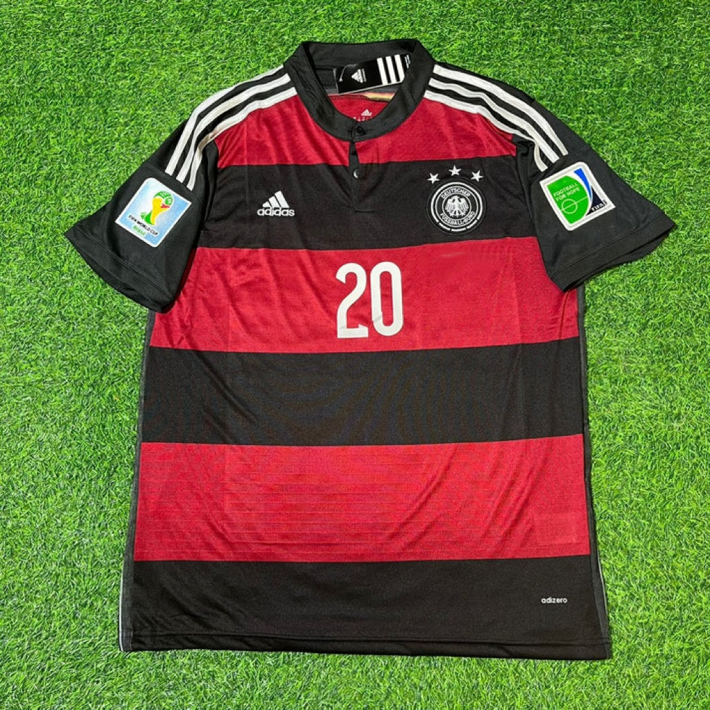 2014 Germany World Cup Brazil Black Red Retro Football Jersey – Jerome Boateng – Front View