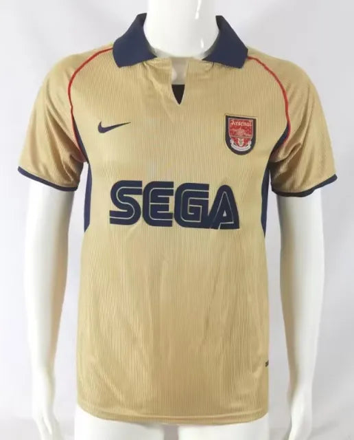 2001 Arsenal 2002 Retro Golden Football Jersey – Detailed View