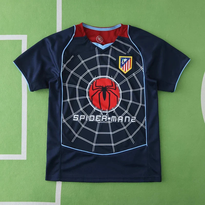 2004/05 Club Atlético de Madrid Away Retro Kids Football Jersey – Detailed View