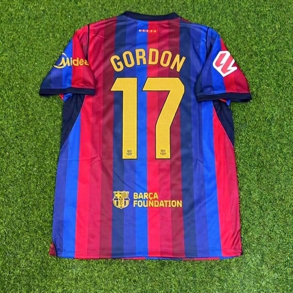 Barcelona 2027 New Season Jersey – Anthony Gordon #17 – Back View