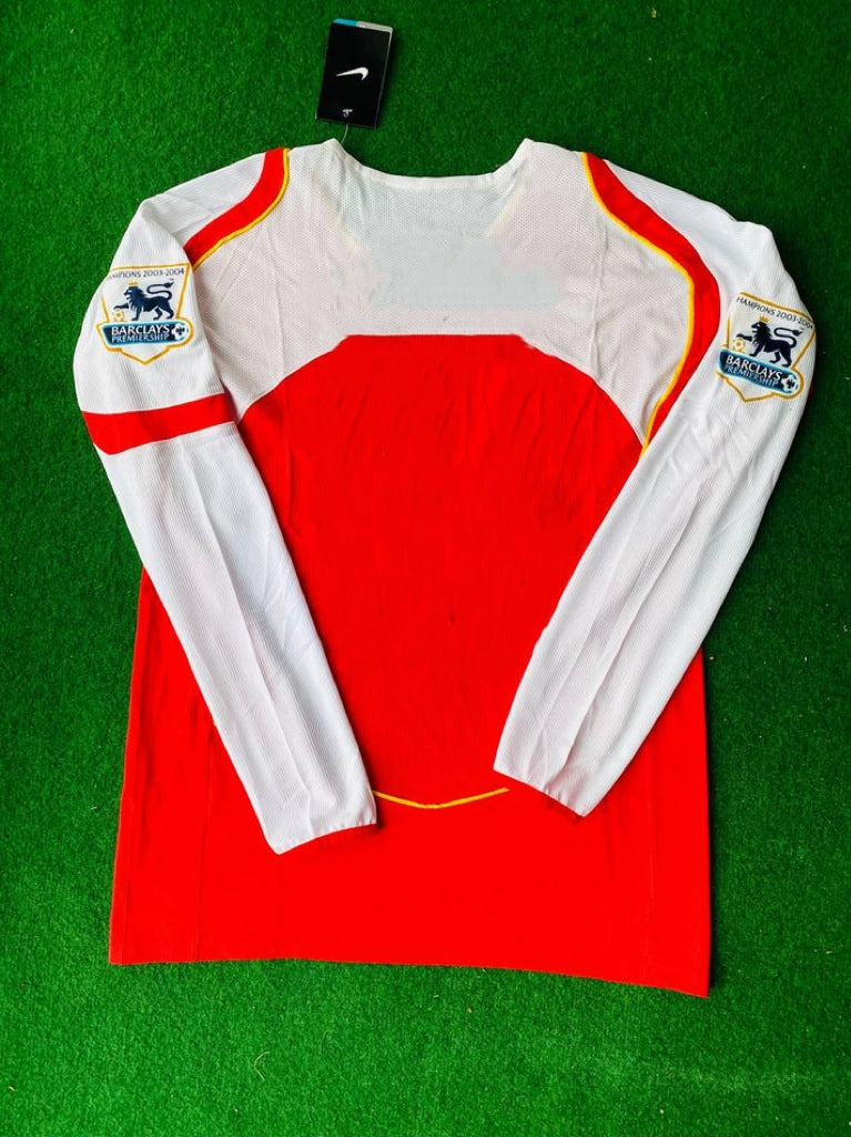 Arsenal Retro Long Sleeve Football Jersey – Front View