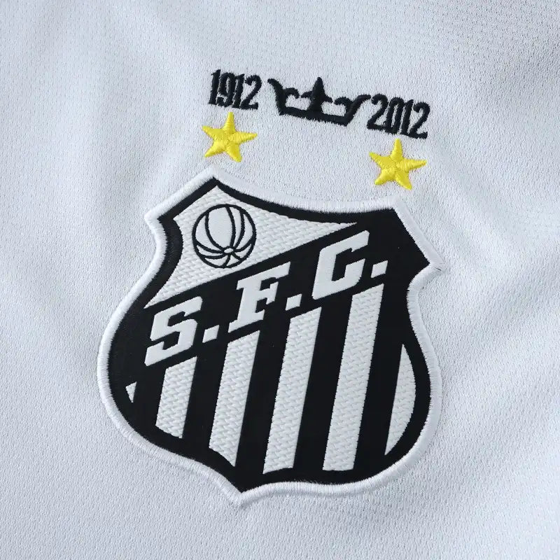 Santos FC 2013 Home Long Sleeved White Retro Jersey – Front View