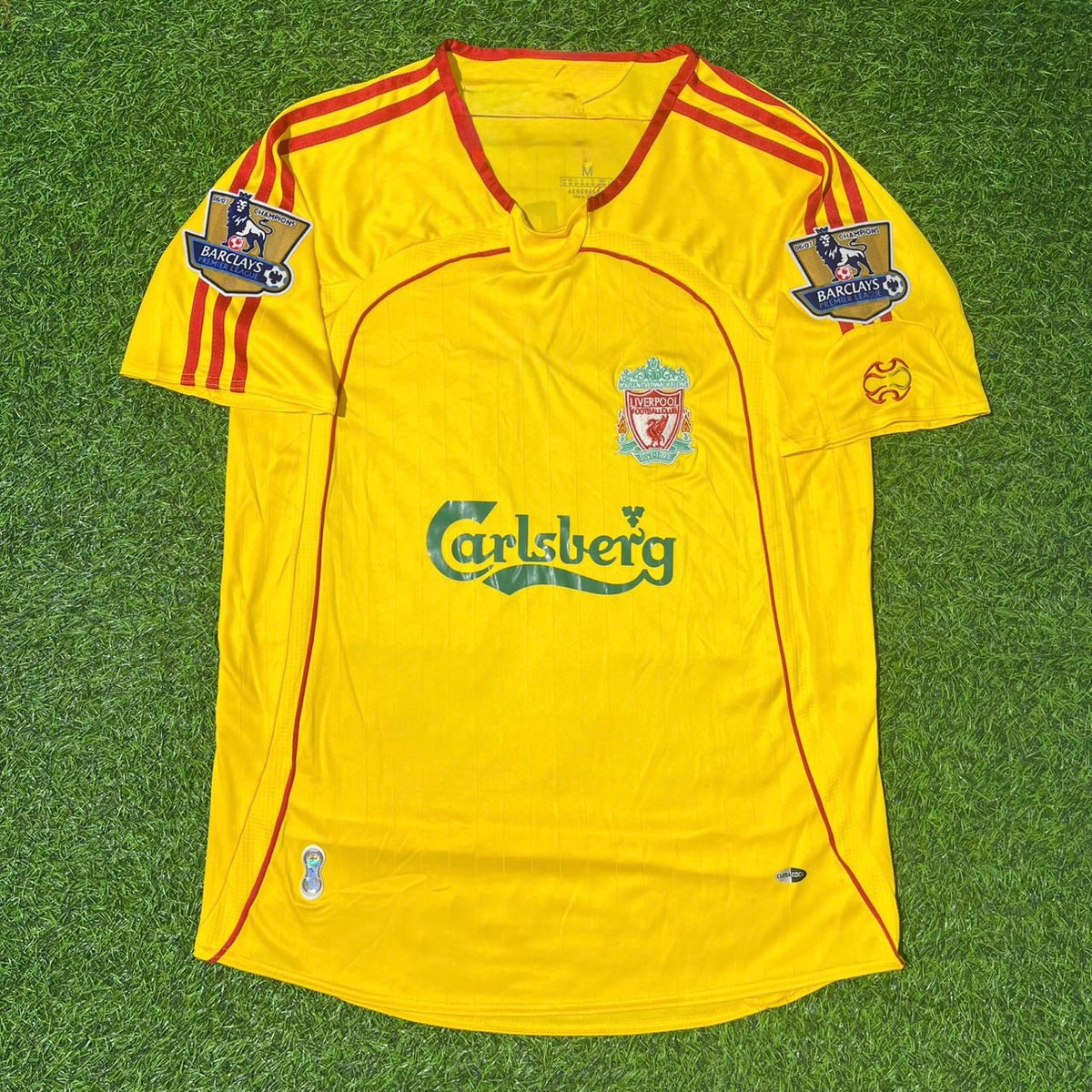 2006/07 Liverpool FC Yellow Retro Football Jersey Collection – Back View