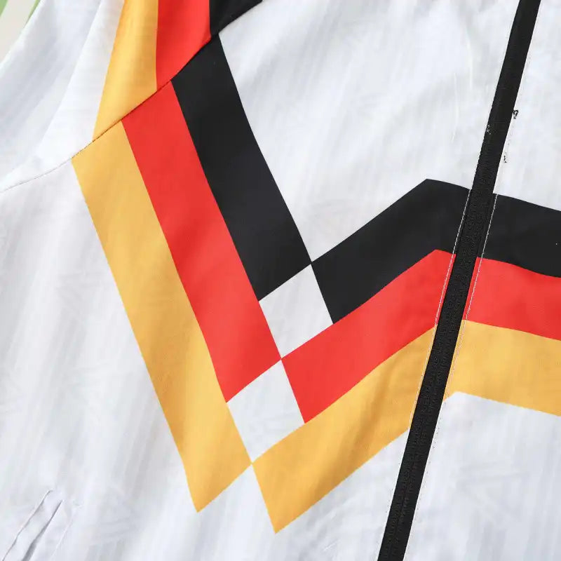 1990 Germany World Cup Deutschland Retro Double Sides Windbreaker - Reversible Jacket Black – 5