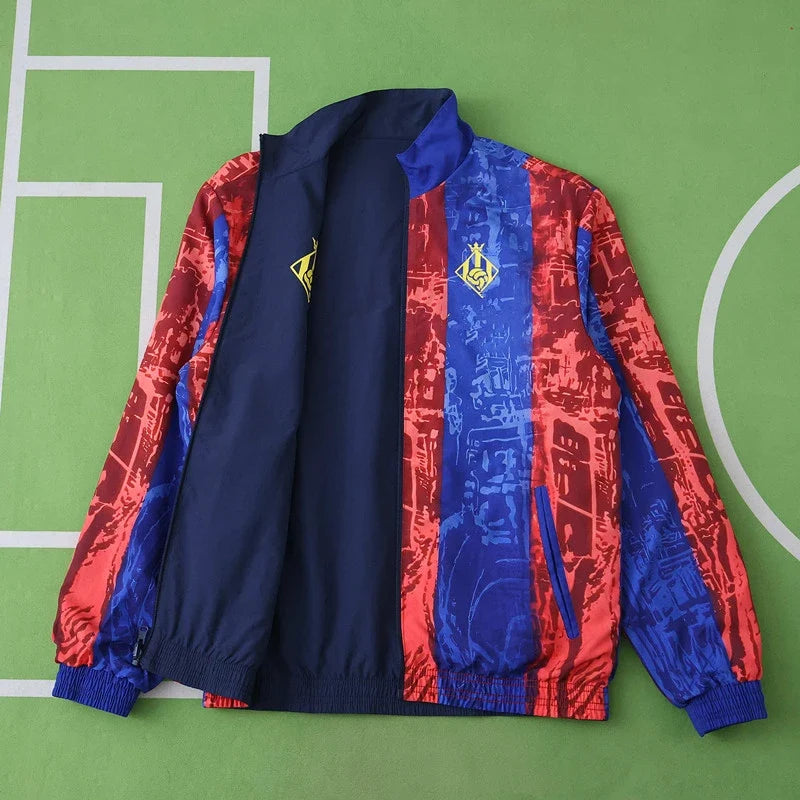 Barcelona 2025-26 New Season Both Sides Football Windbreaker Windjacke – Back View