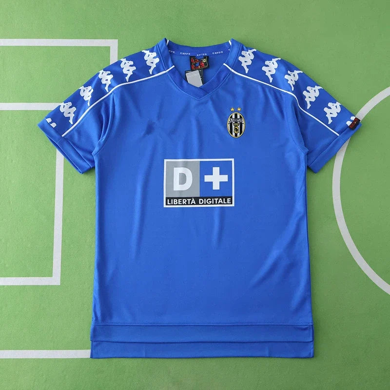 Juventus FC 99/00 Season Away Blue Retro Football Jersey – Back View