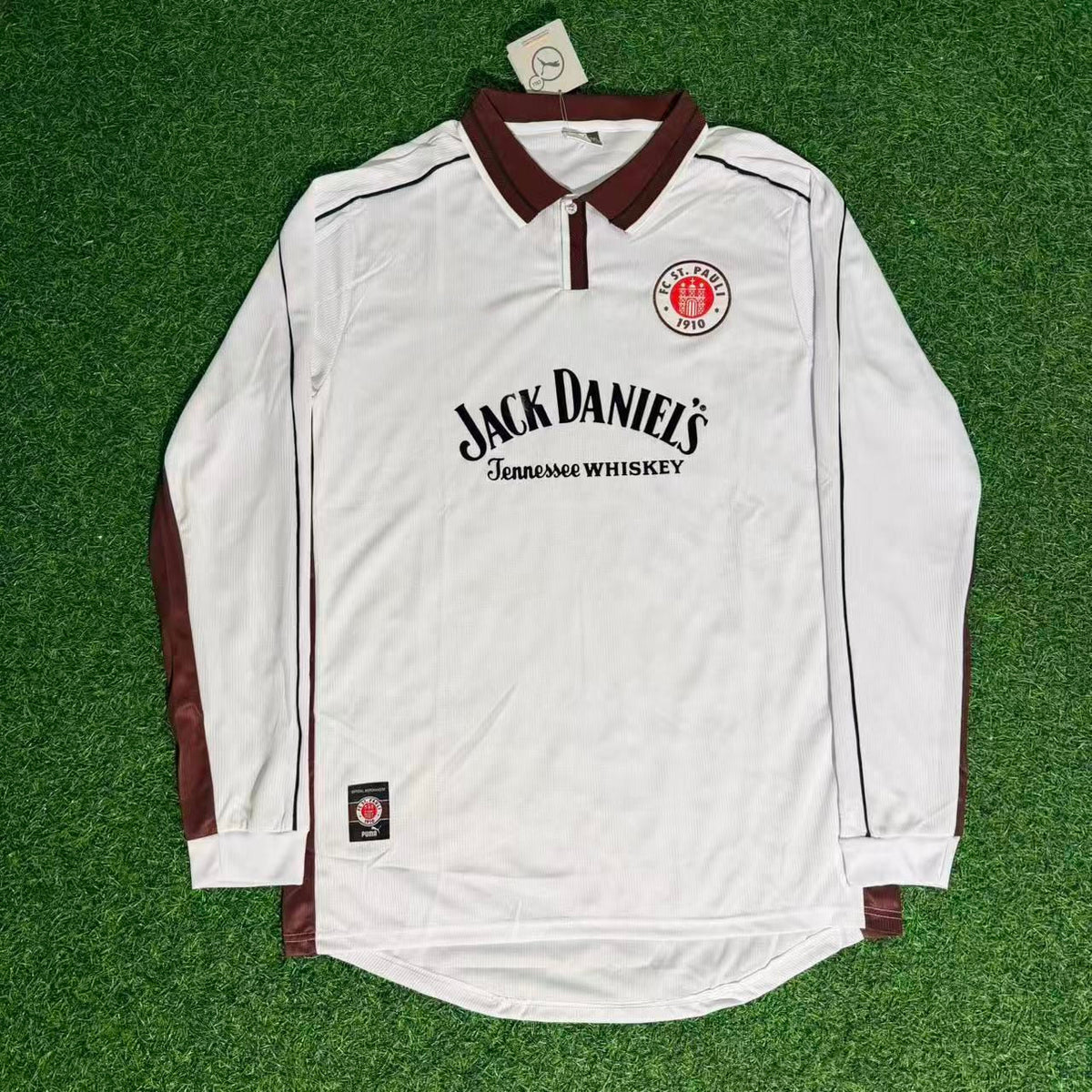 1999/00 Klaus Thomforde FC St. Pauli Long Sleeve Home Retro Football Jersey – Front View
